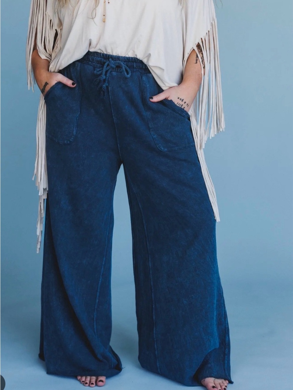 Three Bird Nest Relaxing Robin Blue Casual Sweatpants XL